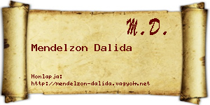 Mendelzon Dalida névjegykártya